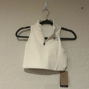 Nike Air White Dri-Fit Crop Tank Top